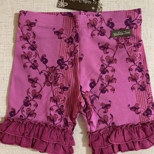 Girls Matilda Jane Purple Floral Ruffle Shorts